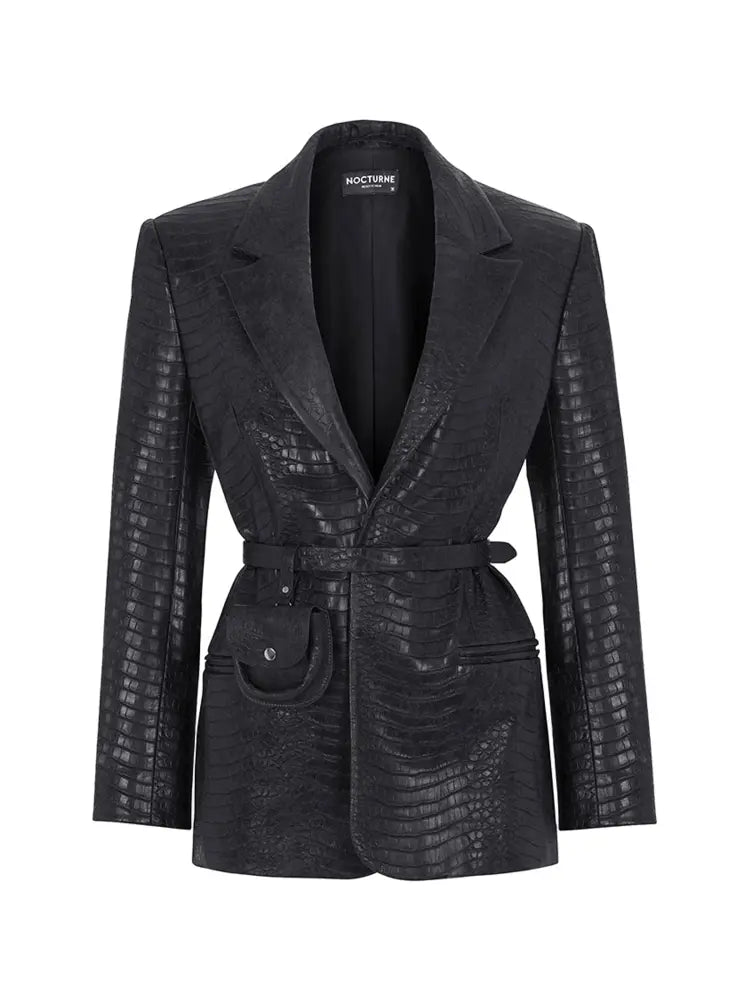 WOMEN Faux Leather Jacket