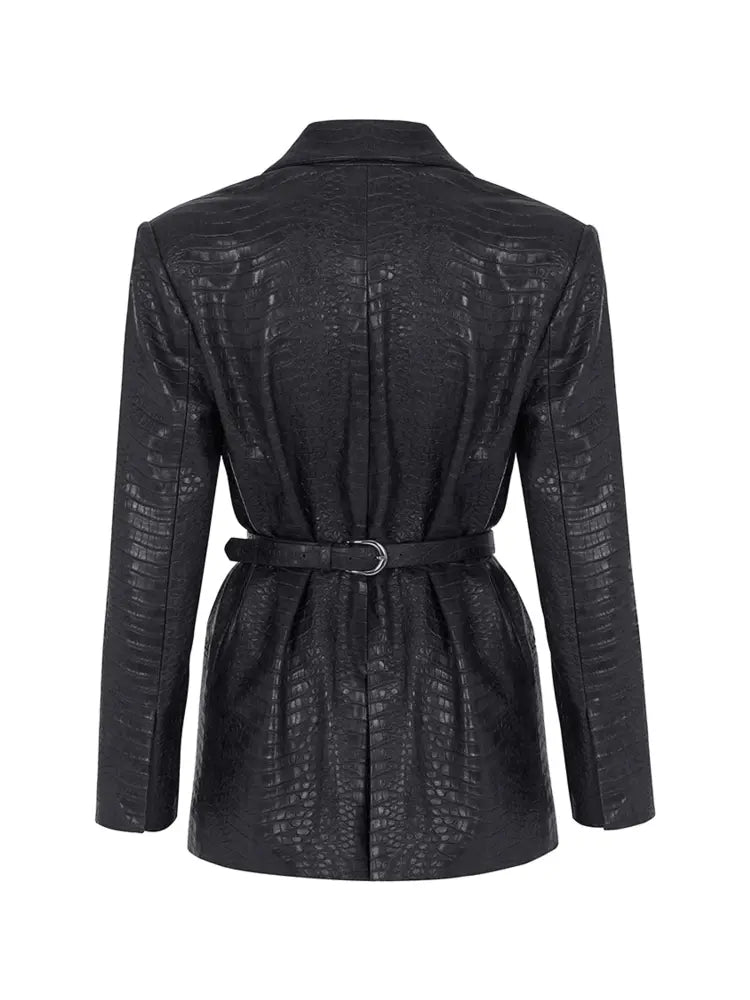 WOMEN Faux Leather Jacket